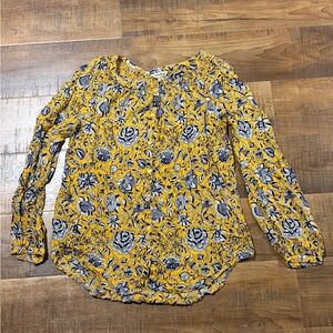 Womens Long Sleeve Floral Blouse
